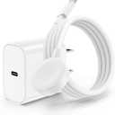Apple Watch Charger with USB C iPhone Fast Charger Block Plug, Magnetic iWatch Fast Charging Cable Cord 6ft and Type C Charger for Apple Watch Series Ultra 2/Ultra/Series 11/10/9/8/7/SE/6/5/4/3/2