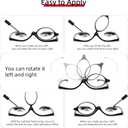 JM 2 Pairs Makeup Reading Glasses Magnifying Flip Down Cosmetic Readers for Women with Spring Hinge +5.0