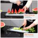 Cutting Board Double Sided Non Slip, Stainless Steel Cutting Boards for Kitchen,Chopping Boards for Kitchen With Juice Groove Wheat Straw PP,16X11 In, Easy To Clean