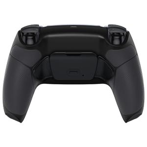 eXtremeRate Black Rubberized Grip Programable Rise 2.0 Remap Kit for PS5 Controller BDM-010 BDM-020 Models, Custom Upgrade Board & Redesigned Back Shell & Back Buttons Set for PS5 Controller