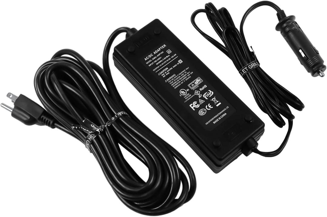 12V Power Supply Converter Adapter Plug for GMG Green Mountain Grill Jim Bowie, Daniel Boone, Davy Crockett Prime/Prime Plus Grill, P-1001 P-1266 Power Cord Replacement Part for Ledge Peak Trek