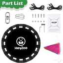 HeyZoo Saucer Swing, 48 Inch Larger Swing Sets for Backyard and Outdoor Playground, 900lbs Weight Capacity, with 360 Degree Swivel, Gifts for Kids and Family, Black