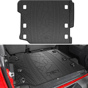 JOYTUTUS Cargo Mat fits 2018-2025 Wrangler JL 4X4 with OEM Subwoofer, All-Weather Guard Trunk Mat Cargo Liners Heavy Duty Waterproof Odorless Durable for Wrangler JL 2018-2025 4 Door - NOT FIT 4XE