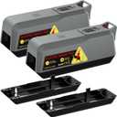 2 Pack Electric Mouse Traps Indoor for Home, Reusable No-Touch Electric Mouse Trap Zapper with Powerful Voltage Effectively Kills Mice in Living Rooms, Kitchens, Garages, and More