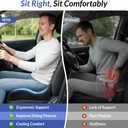 ZIKEE Car Seat Cushion for Driving with Cooling Gel, Ergonomic Memory Foam Seat Cushion for Car Provides Sciatica, Back, Tailbone Pain Relief and Intimate Ventilation, Anti-Slip & Breathable Cover (Black)