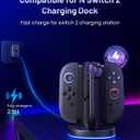 Grip Charger for Nintendo Switch 2 Charging Dock for Switch Joycon Station for NS 2 Accessories 2025