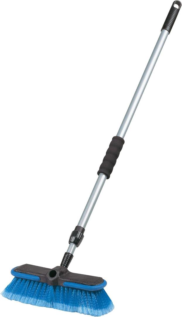Carrand 93062 Deluxe Car Wash 10" Flow-Thru Wash Brush with 36-65" Extension Pole