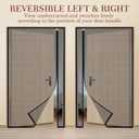Yotache Left Right Side Universal Opening Magnetic Screen Door Fits Door Size 60 x 80, Reinforced Sewing Net Curtain for Balcony, French, Sliding Glass Door, Actual Screen Size 62" x 81"