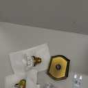 2 Pack Crystal Glass Dummy Door Knobs, Non-Turning Single Side Dummy Door Knob for Interior Doors in Antique Brass