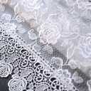 ARTABLE Rectangle Small Table Cloth Lace Macrame Vintage Tablecloth Shabby Chic Embroidered Oblong Table Cover for Wedding Banquet Holiday Long Dinner Tables (Offwhite, 33" x 33")