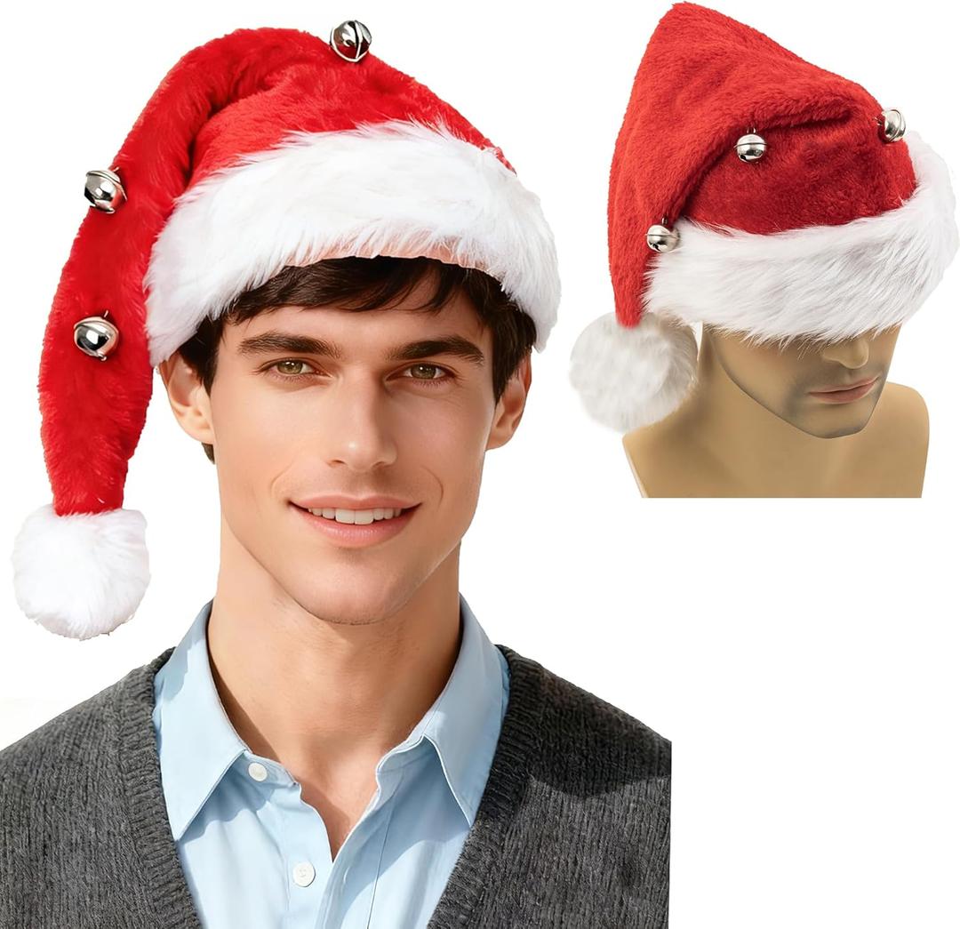 Hat Men 1989s Vacation movie Costume Accessory Tie Santa Hat Set for Holiday Party
