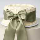 Keypan Sage Green Satin Ribbon 2.5 Inch Double-Faced Ribbons 25 Yards for Gift Wrapping Crafts Flower Bouquet Wedding Paper Bows Invitations