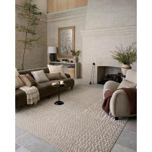 Loloi Amber Lewis Bexley Collection BEX-01 Natural/Birch 4'-0" x 6'-0" Accent Rug Neutral, Textured, Living, Bedroom, Dining, Carpet