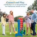 ECR4Kids Jumbo 4-to-Score Giant Game with 42 Rings and Reset Sliders, Kids Games, Assorted