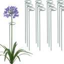 12 Pack 16 Inch Plant Support Stakes, Metal Single stemmed Flower Support HoopsGarden Plant Stakes Plant Prop for Amaryllis Orchid Lily Rose Peony Tomatoes Gladiolus