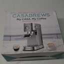 CASABREWS CM5418 Espresso Machine 20 Bar, Compact Espresso Maker with Steam Milk Frother, Stainless Steel Coffee Machine with 34oz Removable Water Tank for Cappuccino, Latte, Silver (A-Silver)