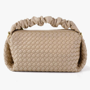 Small Woven Purses, Designer Crossbody Bags for Women Vegan Leather Bags Evening Woven Handbag Clutch