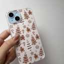 Brown Gingerbread Christmas Trees Case Compatible with iPhone 14 Plus, Cute Christmas Festival Case for iPhone 14 Plus, Cool TPU Bumper Phone Case Cover