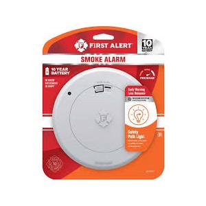 First Alert SM210L 10 Year Battery Smoke Alarm with Safety Light