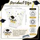 12 Pcs 2026 Graduation Candy Bar Party Supplies Graduation Gift Buckets Plastic Popcorn Box Buffet Bowls for Snack Buckets Black Gold Grad Supplies Congrats Grad Table Reusable Containers