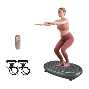 EILISON FitMaxx 3D XL Vibration Plate Exercise Machine - Whole Body Workout Vibration Platform w/Loop Bands - Lymphatic Drainage Machine for Weight Loss, Shaping, Recovery