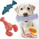 Kimee Dog Toys for Aggressive Chewers, 3 Pack Indestructible Dog Chew Toys, Super Chewer Toys with Tough Nylon Bacon Flavor for All Breed Sizes, Teeth Cleaning & Training, Boredom Relief