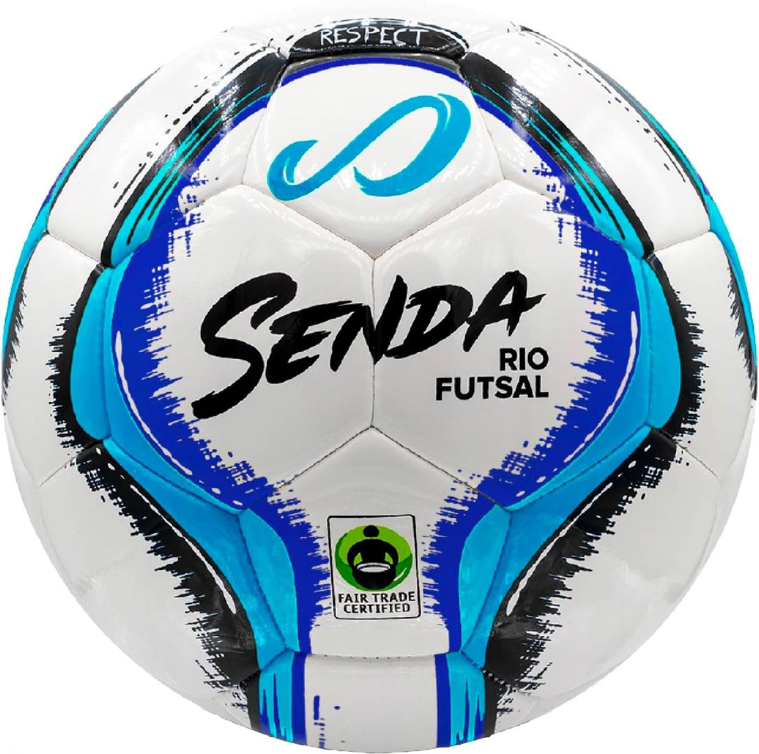SENDA Rio Match Futsal Ball, Fair Trade Certified (3, Blue/Black)