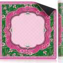 Mahjong Mat for Table, American Mahjong Mat with Rules, 3MM Non-Slip Rubber Noise Reduction Mah Jong Mats, 32.7x32.7in Rolled No Creases Waterproof Table Cloth for Mah Jong & Card Games
