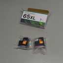 65XL Ink Cartridges Black/Color Combo Pack High-Yield Replacement for HP Ink 65 65XL Ink Cartridges Work for HP DeskJet 3755 3772 3700 3752 3722 2600 2622 Envy 5055 5000 5070 5052 (1 Black,1 Color)
