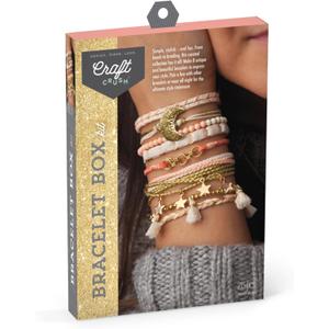 Craft Crush Bracelet Making Kit - Friendship Bracelet Kit, Jewelry Making Supplies, Arts and Crafts, Sleepover Activities, Bracelets for Teen Girls, Ages 13+