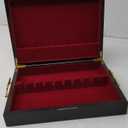 WGLILO Wooden silverware storage box with lid, Cutlery case with Handle & Felt Lined, Silver flatware chest for 12 Sets of Utensil for Forks, Knives, Spoons, Kitchen and Dining Organizer