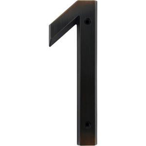 HASWARE House Number Sign 6 Inch Vintage Style Aged Bronze Finish Door Numbers Signage Plaque Street Home Address Numerals,Zinc Alloy (1)