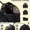 Dog Stroller with Waterproof Rain Cover, Heavy-Duty All-Terrain 4-Wheel Pet Stroller with Adjustable Sunshade Canopy, Foldable Travel Dog Strollers for Small/Medium Dogs Up to 121 lbs