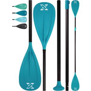 ZLX Paddle Board Paddle, 3 or 4 Piece Adjustable SUP Paddle, Detachable Floating Kayak Paddles, 2-Sided Lightweight Oar with Premium Durable Blades, for Paddleboard, Surfing, Water Sports Enjoyment