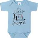 I'm Proof That God Answers Prayers Baby Onesie,Soft 0-3 Months Infant Bodysuit for Pregnancy Reveal or Baptism