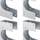 Heavy Duty 16 Gauge Stud Shoe, MUZIK Stud Shoes 2x4 & Stud Shoes for 2X Studs - 1.5"x6.25" Galvanized Steel, Fits 2-3/8" Pipes, IBC/IRC Code Compliant Pipe Support