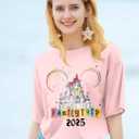 MYHALF Magical Family Shirts Matching 2025 Vacation Family Matching Outfits Mom and Mini Cute Summer Trip Clothes (L)