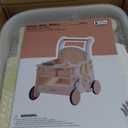 ROBOTIME Wooden Baby Walker, Baby Push Walker, Baby Activity Center Toys - Toddler Walking Activity Center Push Toys with Safety Brake, Baby Walker for Motor Skills (Rattan Doll Walker)