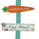 45.6" Happy Easter Welcome Porch Sign| Spring Easter Bunny Rabbit Carrot Standing Wood Signs For Front Door Outdoor Indoor Yard Decor