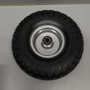 4.10/3.50-4 Tire and Dolly Wheel Flat Free - Solid Rubber Hand Truck Wheels 5/8" Axle - Gorilla Cart Tires Replacement for Garden, Wagon, Yard and Wheelbarrow (10 Inch 1Pack)