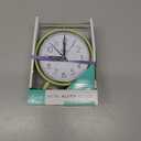 Equity 5" Silent Sweeping Quartz Metal Alarm Clock-Light Green (Model 20090)