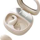 Sleep Earbuds for Side Sleepers - Noise Cancelling Headphones with Sleep Mode, Non-in Ear Design for Pain-Free All Night Comfort (Beige)