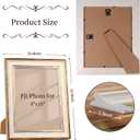 8x10 Picture Frames Vintage White Gold Line Picture Frame Antique Retro Photo Frame Wall Hang Desktop Decor Display Mothers Day Birthday Gifts for Mom Grandma Women