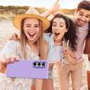 Compatible with Samsung Galaxy Z Flip 5 Case, Clear Hard PC Cover Cute Simple Never Yellowing Lightweight Matte Protective Slim Bumper Phone Case for Samsung Galaxy Z Flip 5, Purple(6-25)