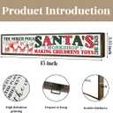 Christmas Wooden Decor, North Pole Santa's Workshop Wooden Sign, Vintage Santa Elves Christmas Decor, Festive Wall Art for Home, Playroom, Holiday Season Decoration, Holiday Party Decoration