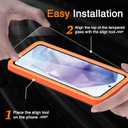 Wiaocit Tempered Glass Screen Protector for Samsung Galaxy A55 5G | 3+3 Pack, 9H Hardness, Camera Lens Protector, Installation Frame, Bubble Free, Case Friendly