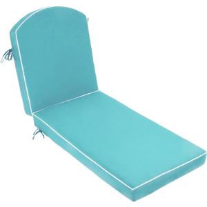 80 x 26 inch Outdoor Chaise Lounge Cushion Extra Wide High-Water Resistant 3" Resilience Foam Lounge Chair Cushion with 4 Ties for Patio Pool
