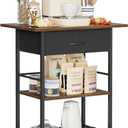 Mini Coffee Bar, 3-Tier Floor Standing Coffee Table with Drawer, Side Table for Living Room, Home Small Space, Kitchen, Office, Coffee Maker Table