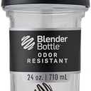 BlenderBottle Shaker Bottle Pro Series Perfect for Protein Shakes and Pre Workout, 24-Ounce, Black/Clear