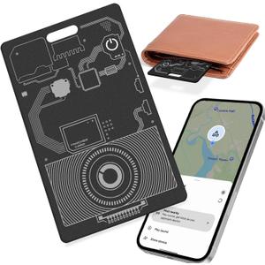 Wallet Tracker Card Android, IP68 Waterproof Rechargeable Smart Tracking Card for Wallet Compatible with Google Find Hub (Android Only) Bluetooth Item Locator for Luggage Tags, Passports, Purse